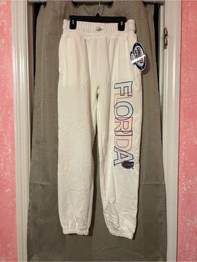 NWT Women’s Florida Graphic Jogger Sweatpants - White